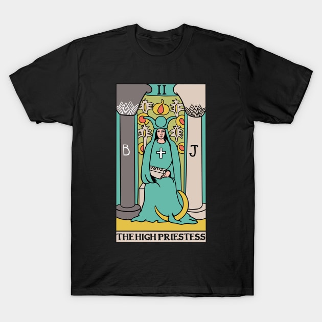 The High Priestess Tarot Card - Witchy Magic T-Shirt by isstgeschichte